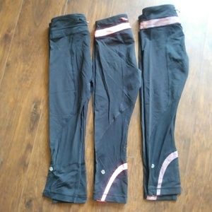 Lululemon inspire leggings crop bundle 3 size4