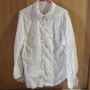 Rugged snap-button collared shirt