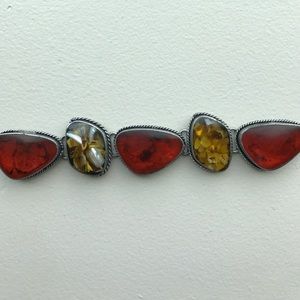 Red and yellow stone bracelet