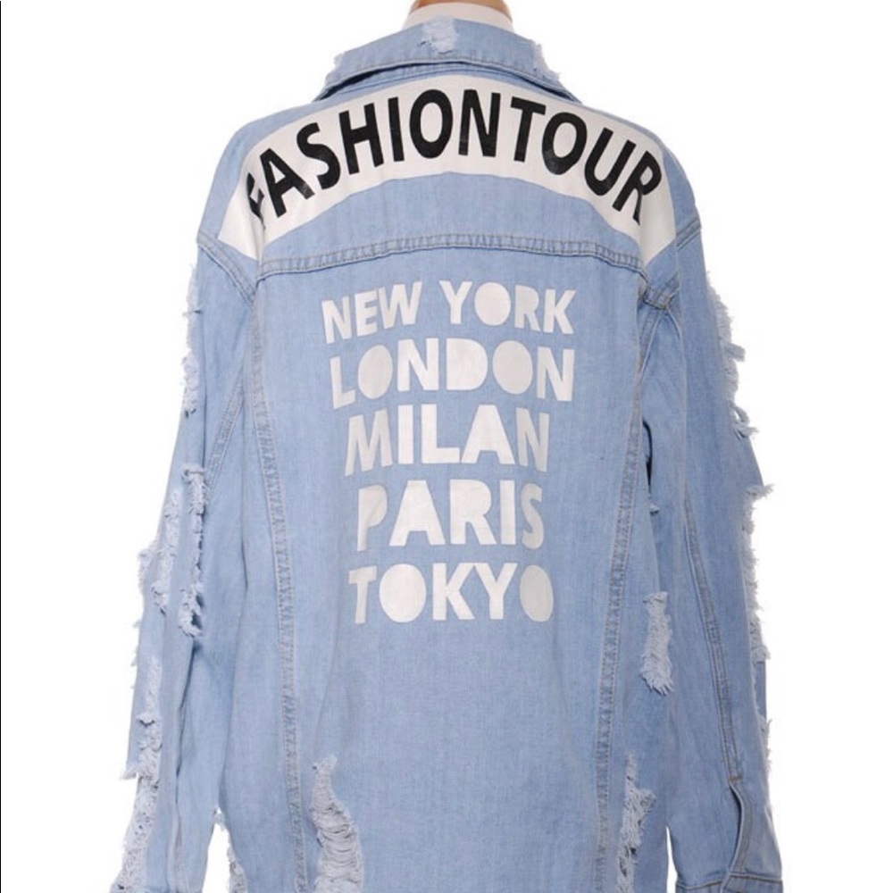 Fashion Tour distressed jacket