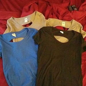 Bundle of 4 Victorias Secret Open Back Tees NWOT