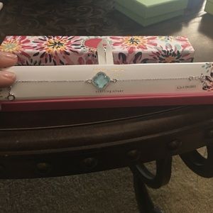 Sterling Silver bracelet with aqua stone NWT