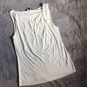 Cream Sleeveless Top