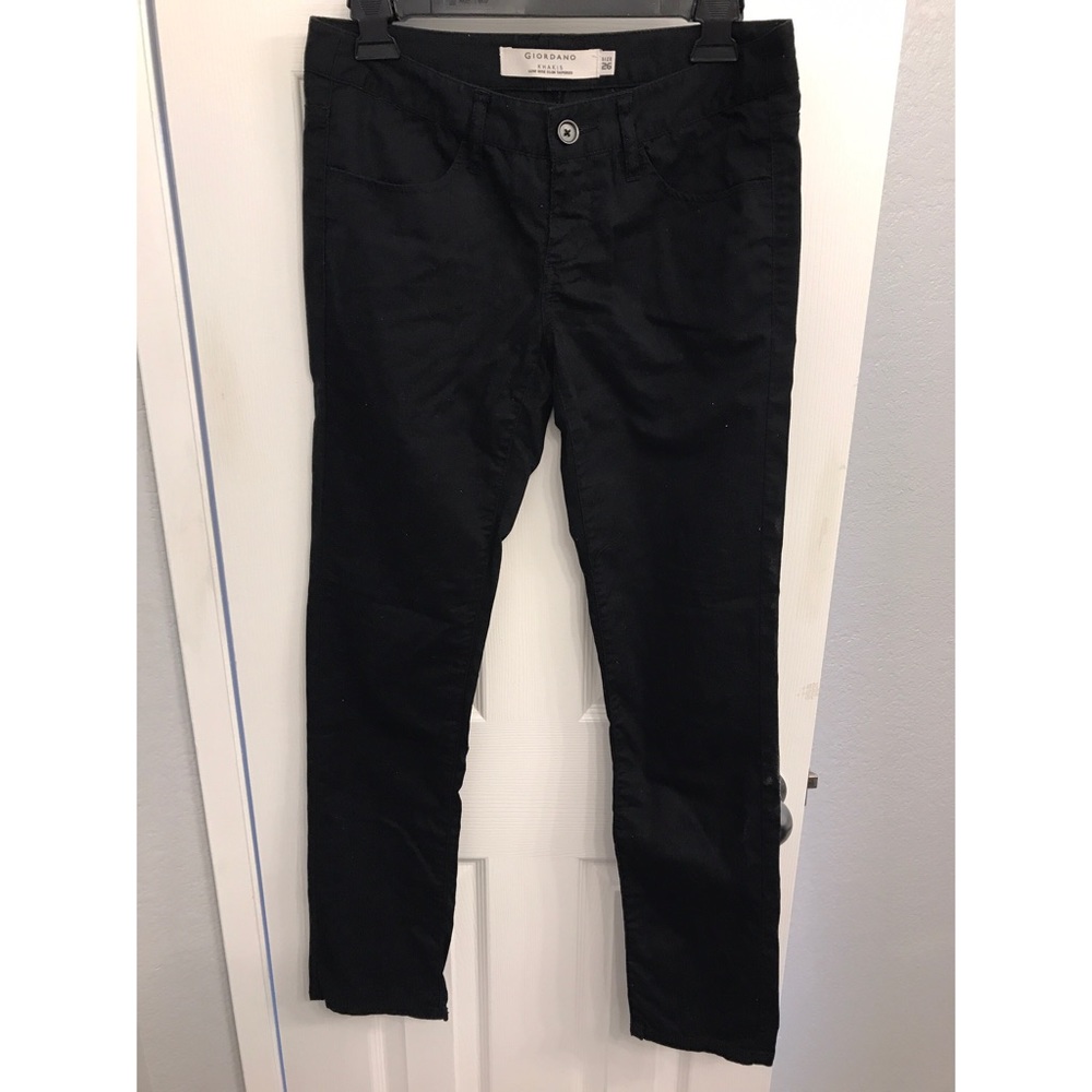 Black slim fit black khakis