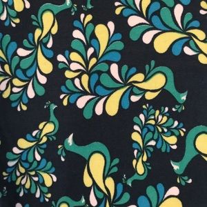 NWOT LulaRoe OS RARE Peacock Leggings