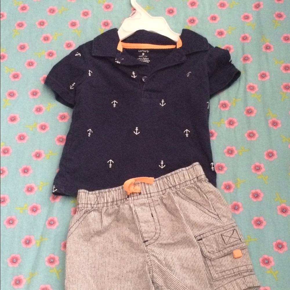 Baby boy polo and shorts set