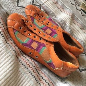 Vintage Prada Car Shoes in Orange