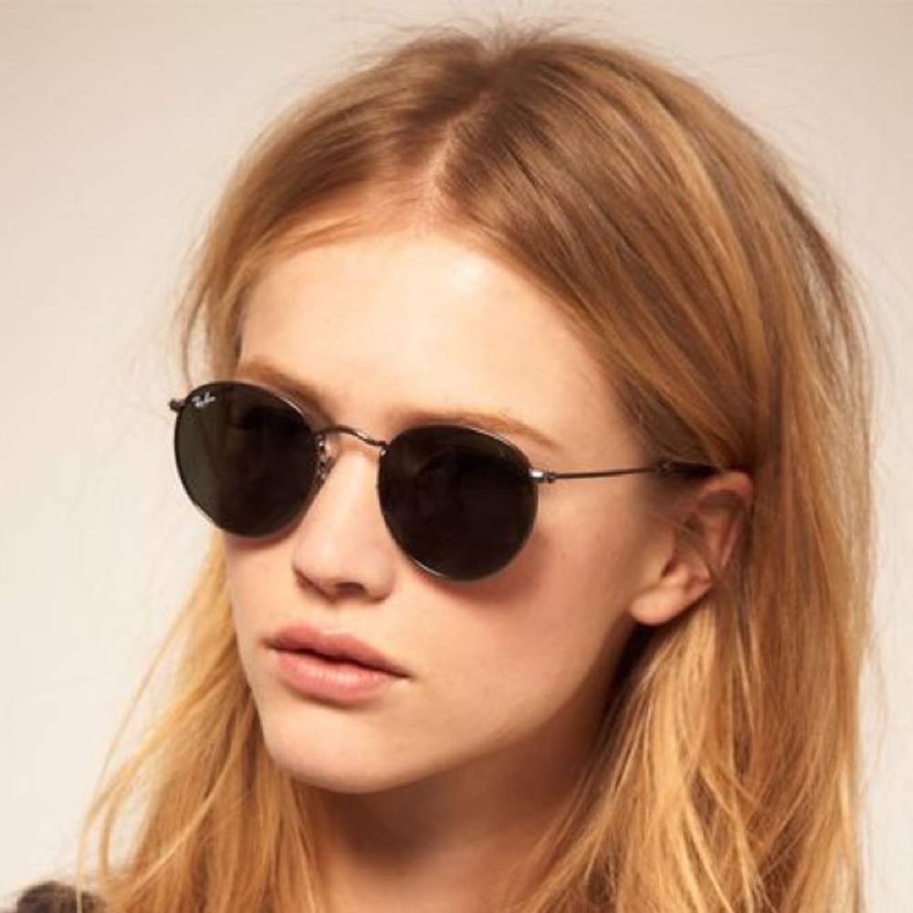 Ray-Ban Round Gunmetal Sunglasses