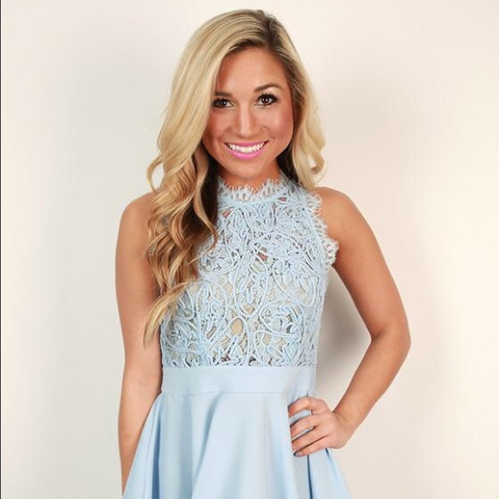 Blue Impressions Boutique dress with lace bodice