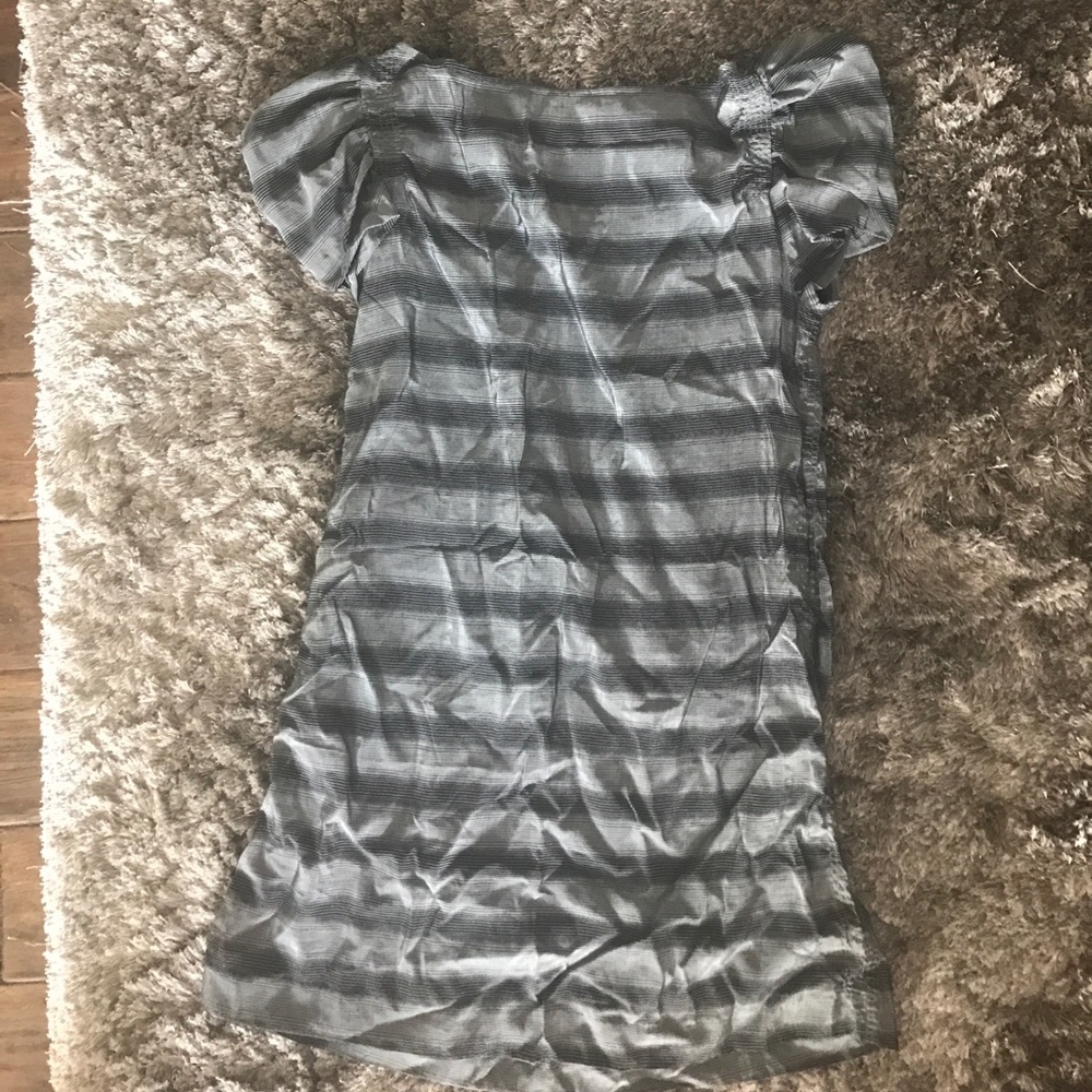 SEA NYC stripped cotton dress with silk sheen