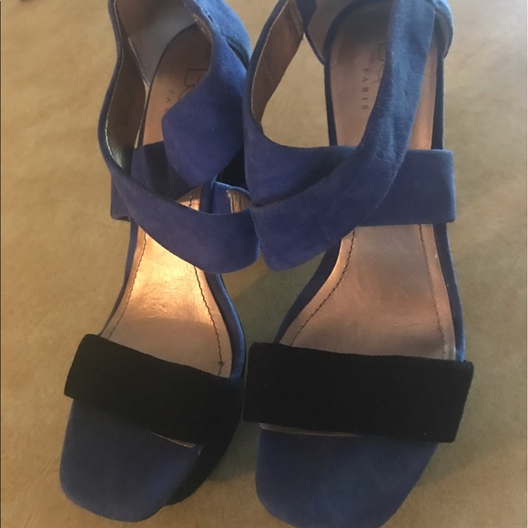 Suede color block heel - Picture 3 of 3