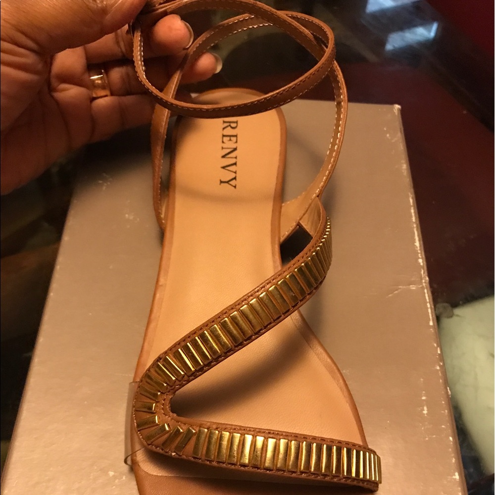 Renvy brown leather sandals