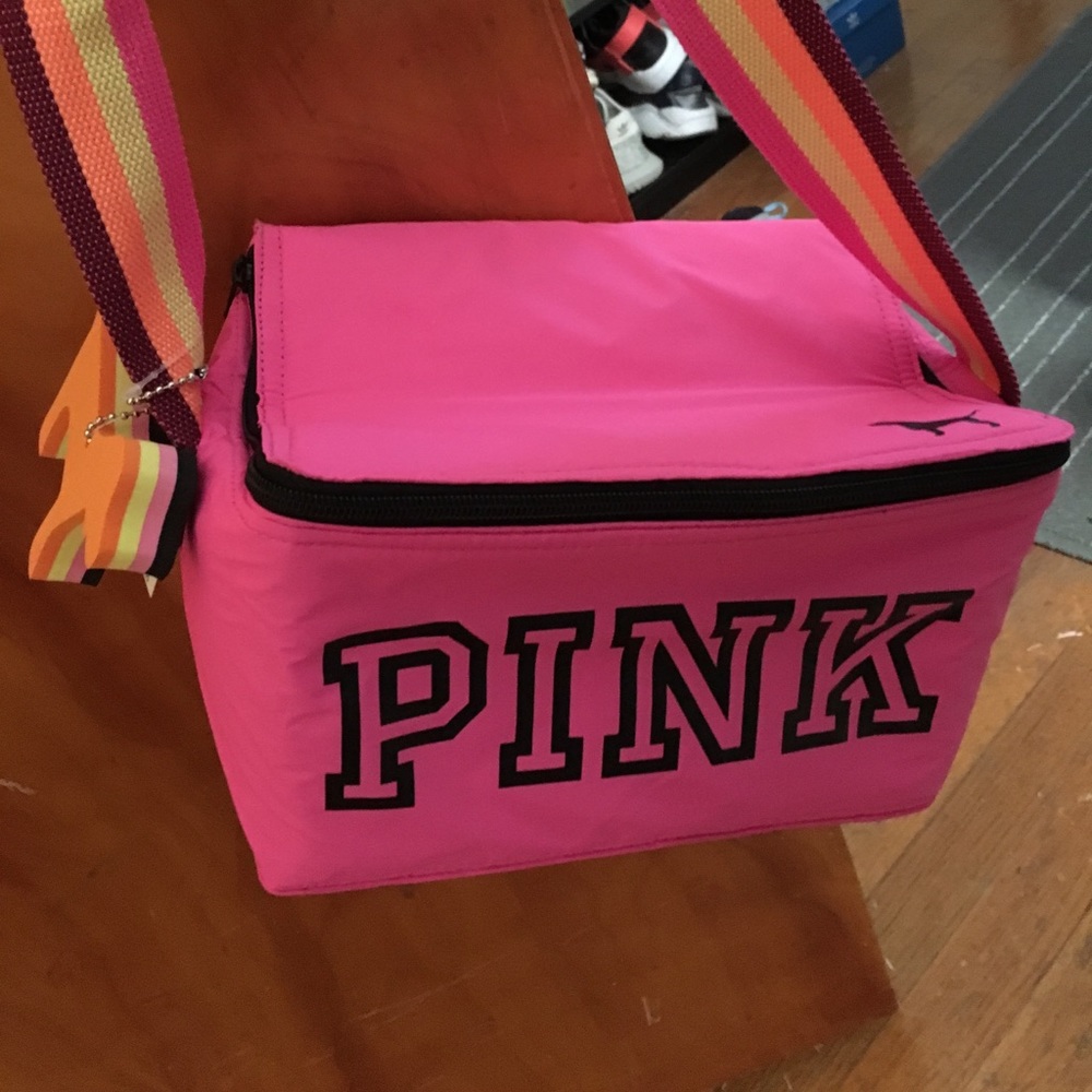 NWT PINK lunchbox with Pink dog keychain