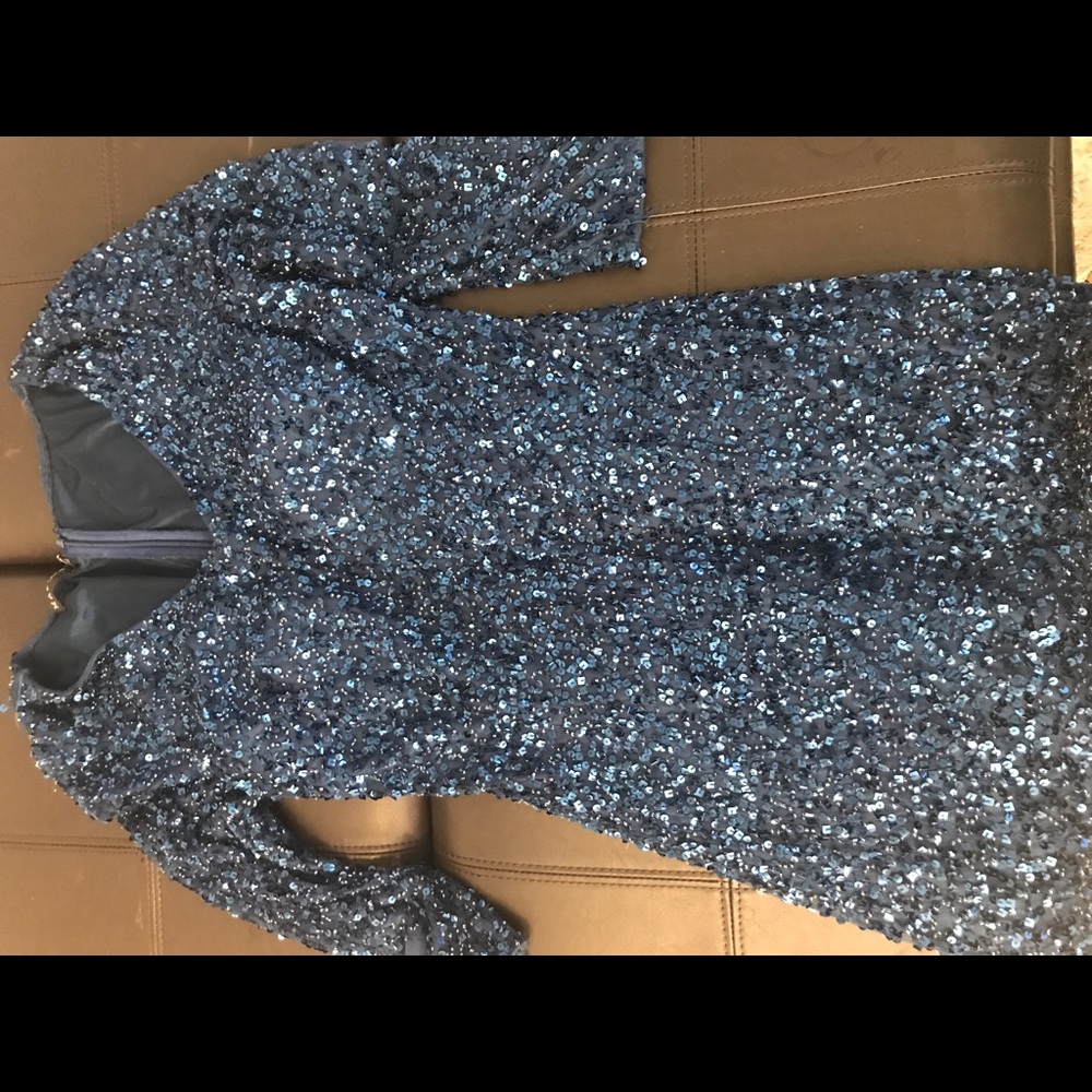 Blue Sequin Party Dress