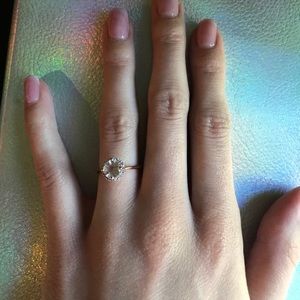 Size 4 ring rose gold and morganite