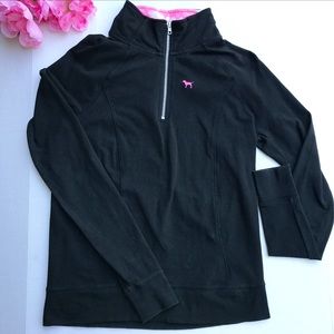 Victoria's Secret PINK quarter-zip pullover.
