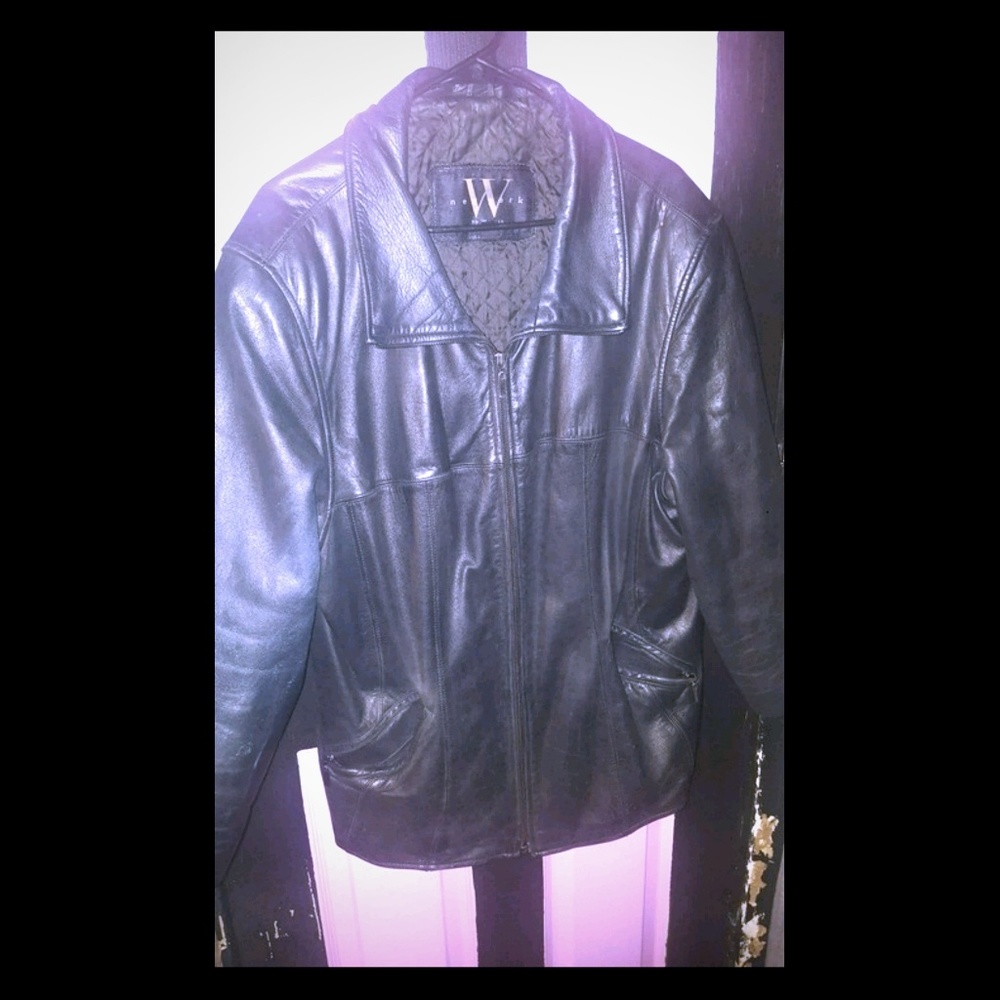 Leather coat