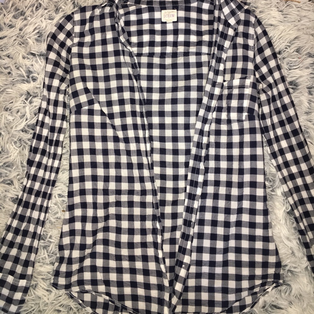 J crew checkered button up