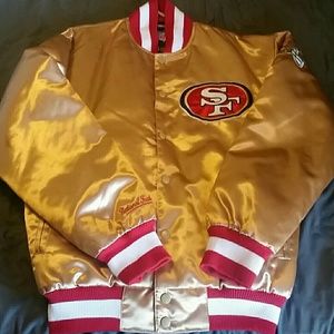 NFL Brand Metallic Gold & Red 49er Jacket
