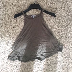 army green charlotte russe layered crop top