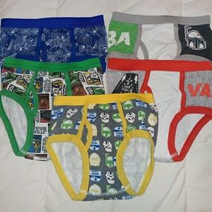 5 pk star wars underwear size 6