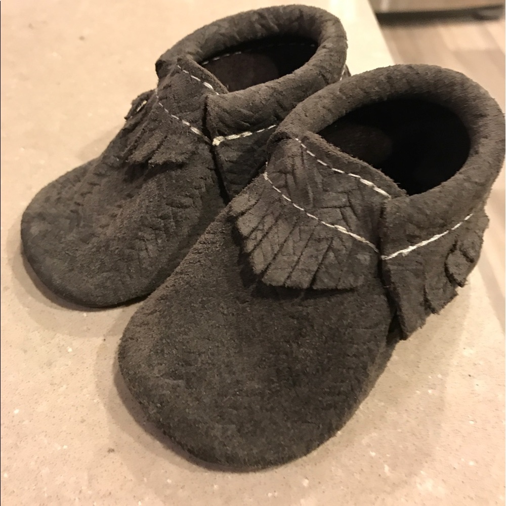 Freshly Picked dark brown suede size 3 moccasins
