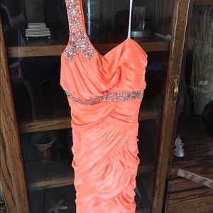Neon orange dress