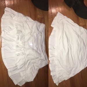 white tennis skirt