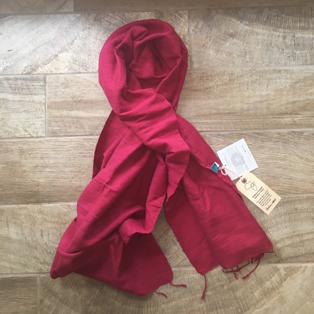 Red scarf new with tags