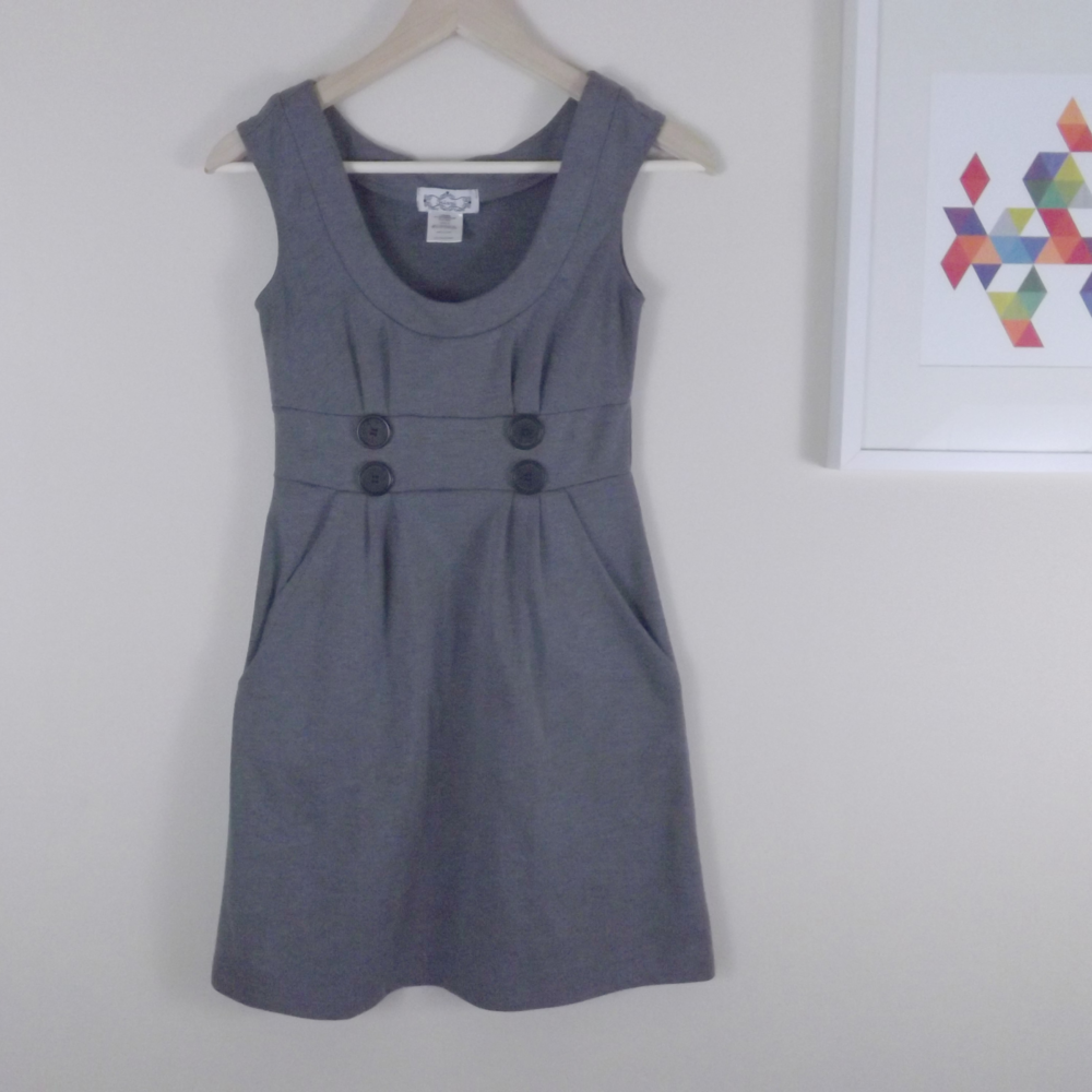 Trixxi Gray Stretch Career Dress