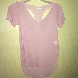 Pink cutout tee