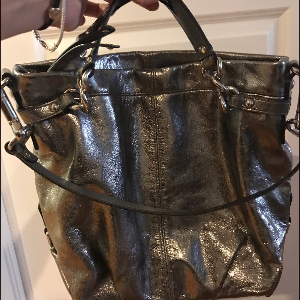 Metallic Coach slouch bag!