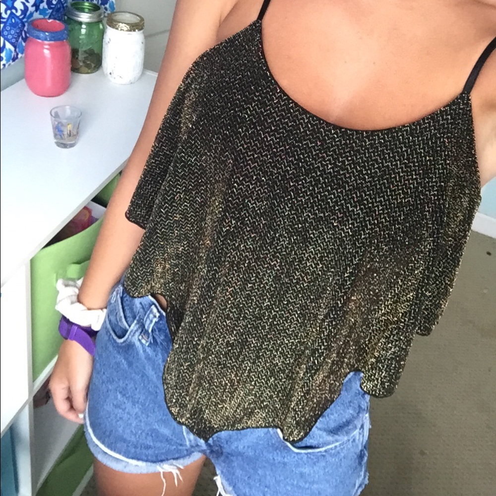 Metallic crop top