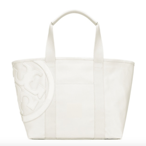 Tory Burch Ivory Canvas Large Beach Bag