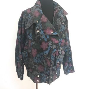 Vintage Jackets & Coats - Floral Denim motorcycle bomber jacket Vintage Jackets & Coats - Floral Denim motorcycle bomber jacket