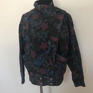 Vintage Jackets & Coats - Floral Denim motorcycle bomber jacket Vintage Jackets & Coats - Floral Denim motorcycle bomber jacket
