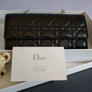 Dior evening clutch/purse with detachable chain