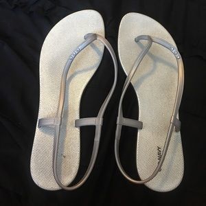 Old Navy Jeweled Silver Sandals