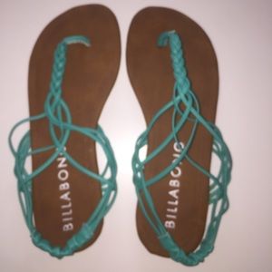 BRAND NEW BILLABONG TEAL SANDALS SIZE 8