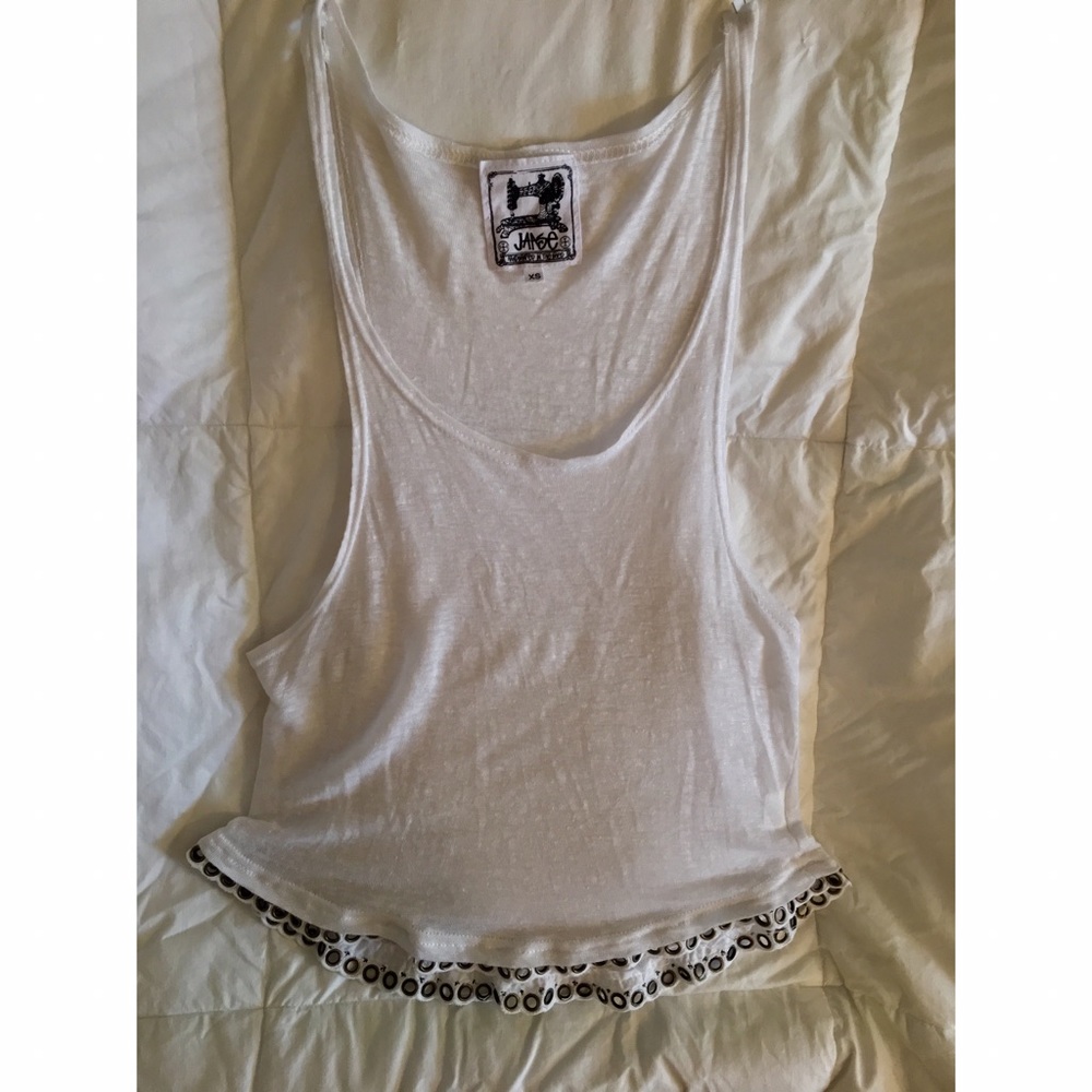 White tank with metal detail