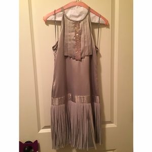 MM Couture Silver Flapper Dress