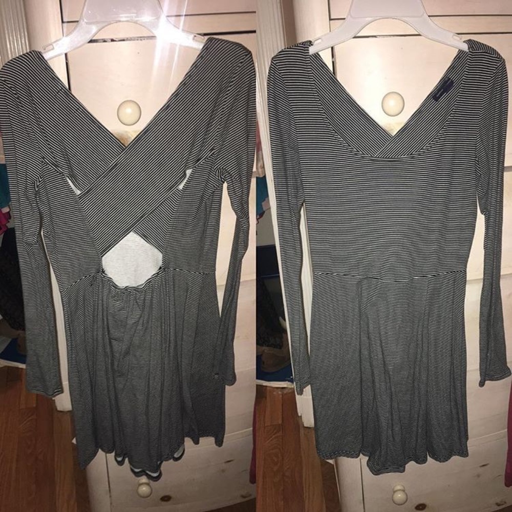 black and white dress