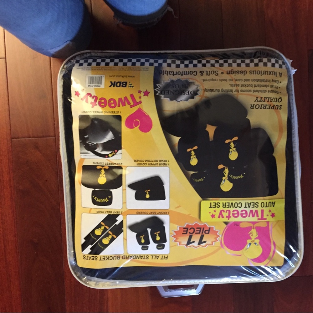 11 piece tweety auto seat cover set