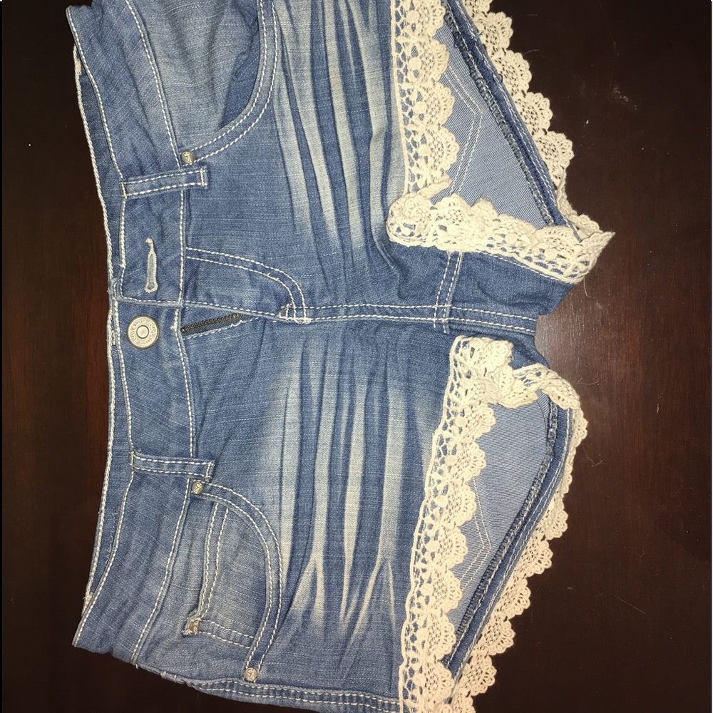 Crochet Jean Shorts size 9