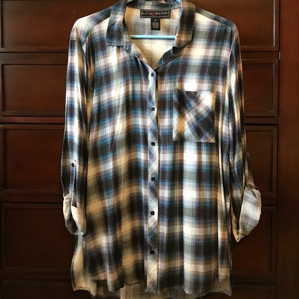 Plaid button down