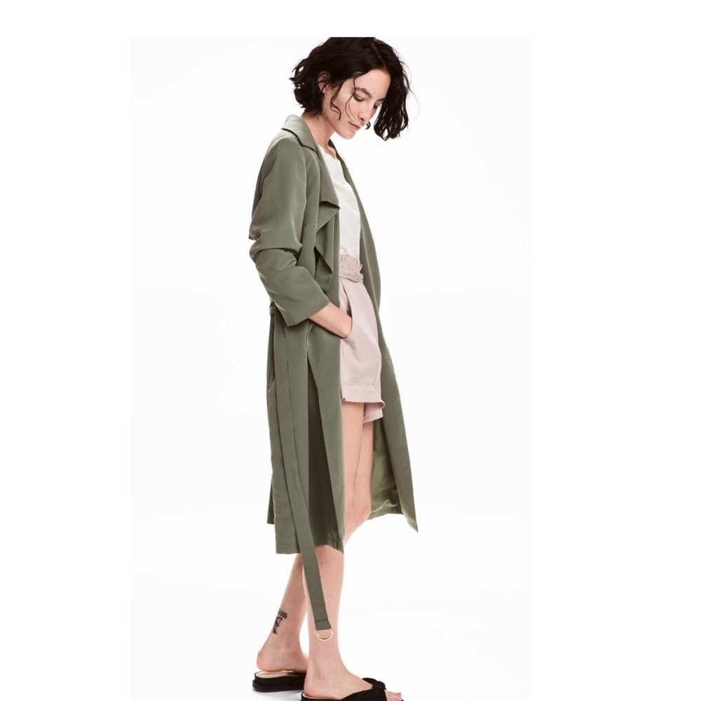 HOST PICK ! H&M-NWT Long Green Khaki TrenchCoat !!