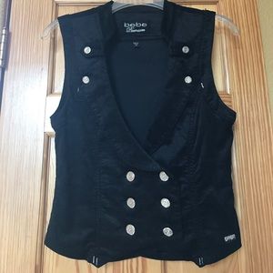 Black corduroy Bebe Premium vest