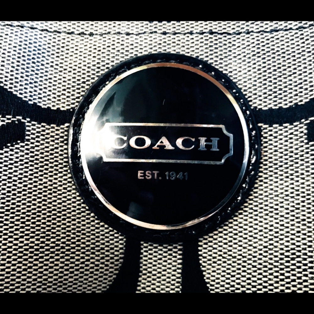 Authentic Large Coach Logo Satchel Laptop Tote