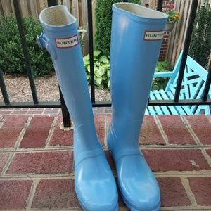 Light Blue Hunter Rainboots