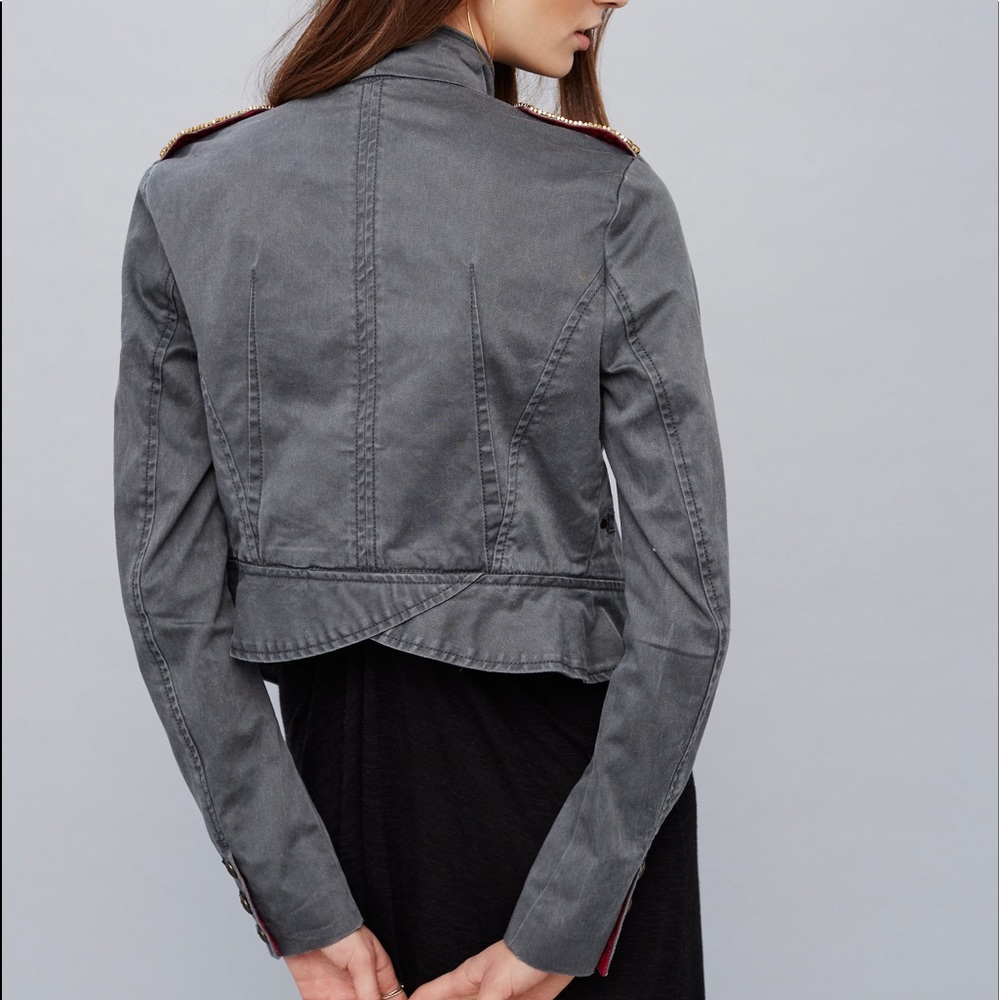 Final $ Free People Shrunken Officer Jacket - Picture 5 of 8